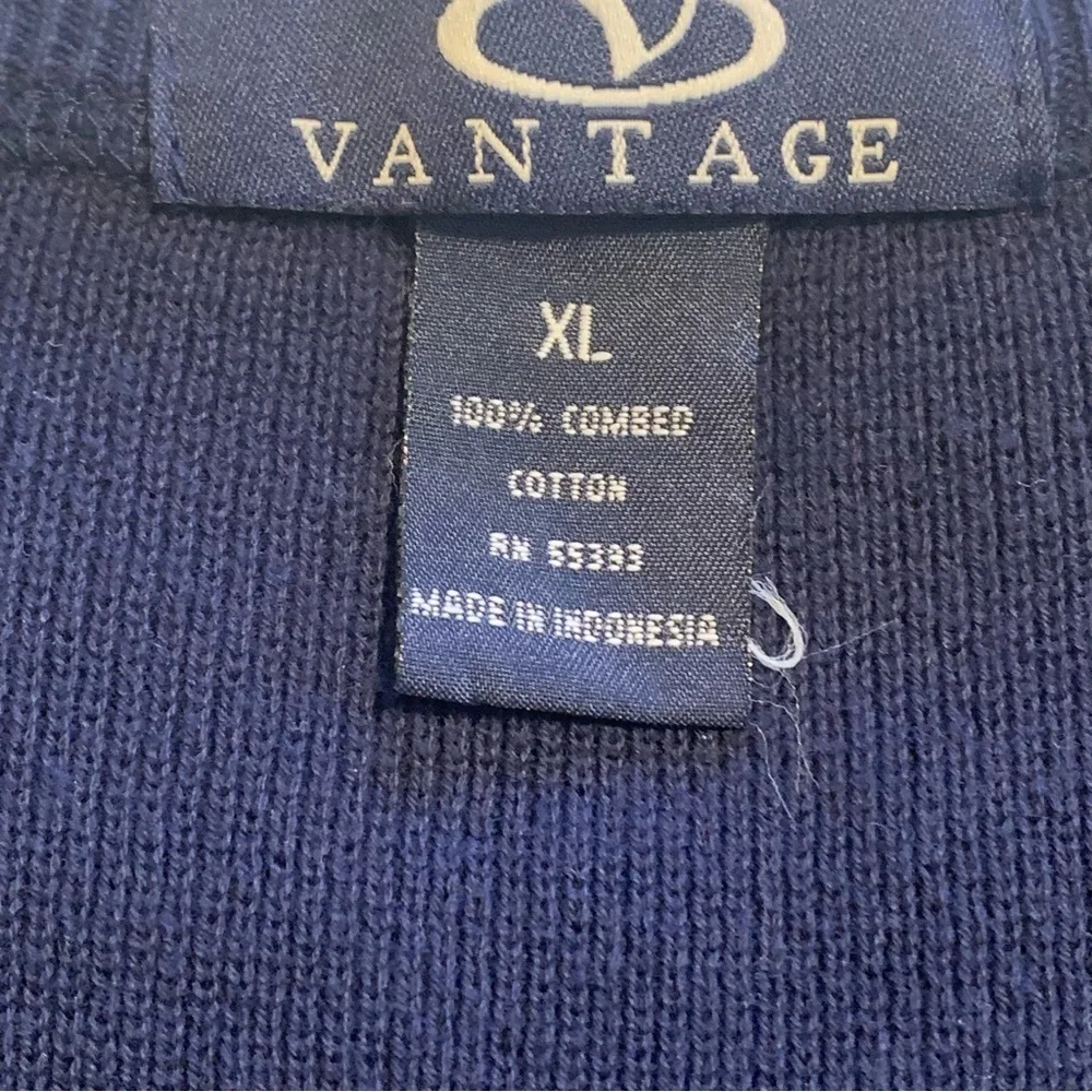 Vantage UNC University Of North Carolina Sweater Vest Navy Blue XL